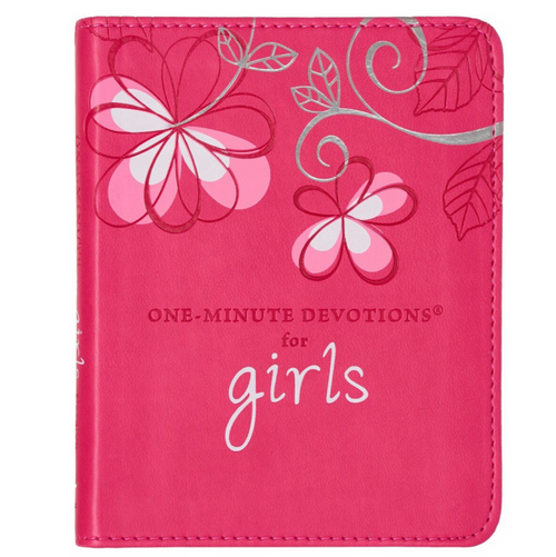 The One-Minute Devotions for Girls Pink Faux Leather Devotional