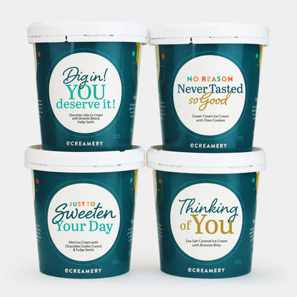 Photo of eCreamery's Just Because 4 pint ice cream gift