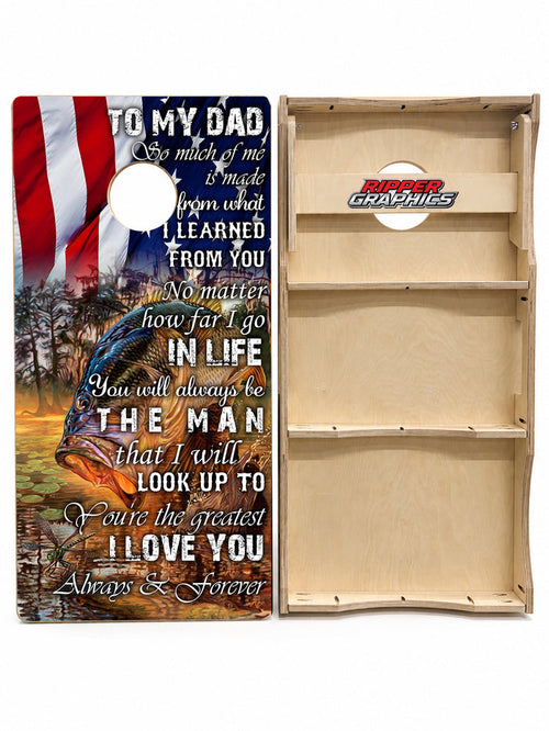 To My Dad Cornhole Design