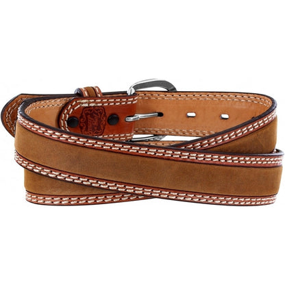 Tony Lama Men's Double Stitch Stockman Belt