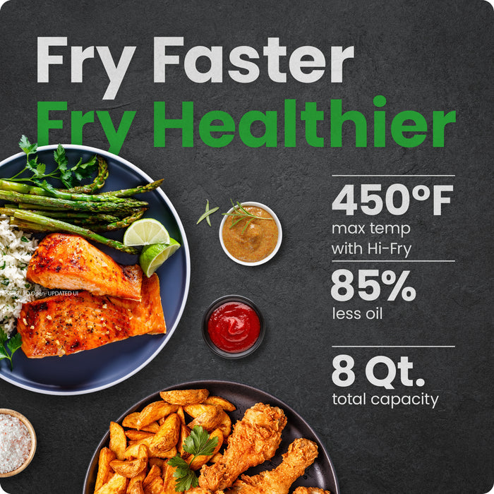 Turbofry® Easy View 8 Qt. Stainless Steel Air Fryer