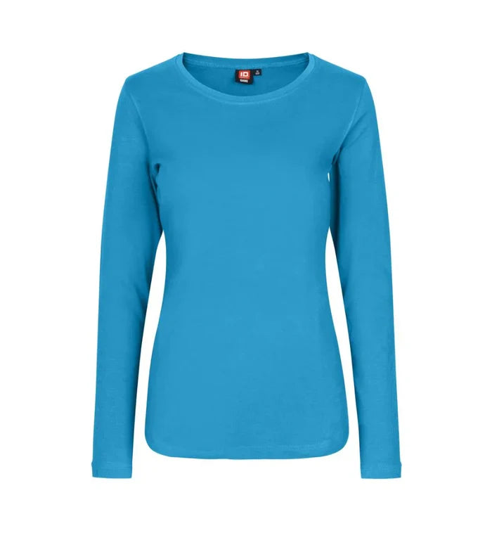 Turkos långärmad t-shirt dam