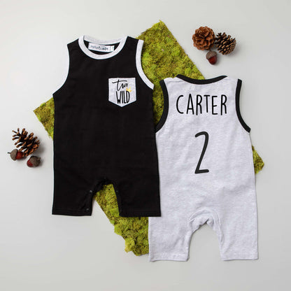"Two Wild" 2nd Birthday Shorts Romper