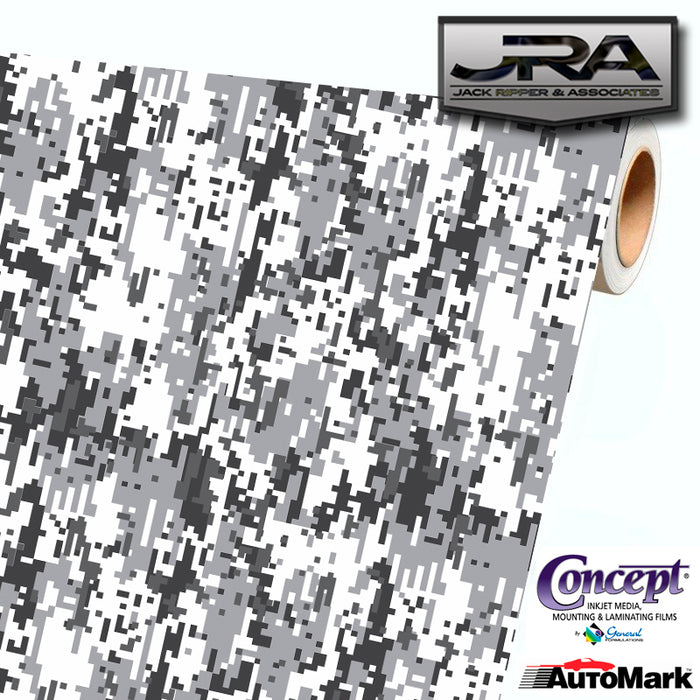 URBAN SNOW Digital Camouflage Vinyl Car Wrap Camo Film Decal Sheet Roll