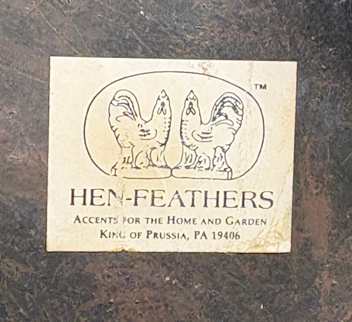 Vintage Hen-Feathers Round Footed Cachepot.