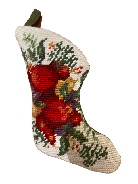 Vintage Needlepoint Christmas Ornaments.