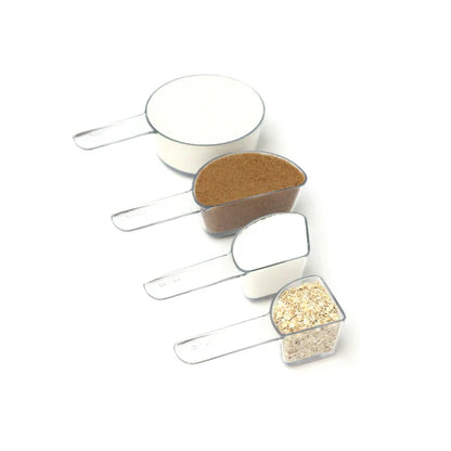 Perfect for Camp Kitchens; Stackable, Packable, Practical and a Fun way to Learn Fractions. Visual Clear Measuring Cups.