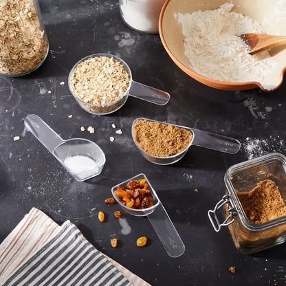 Perfect for Camp Kitchens; Stackable, Packable, Practical and a Fun way to Learn Fractions. Visual Clear Measuring Cups.