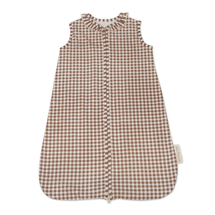 Walking Mum - Baby Sleeping Bag – Praliné Vichy & Strips Moka - Mabel & Fox