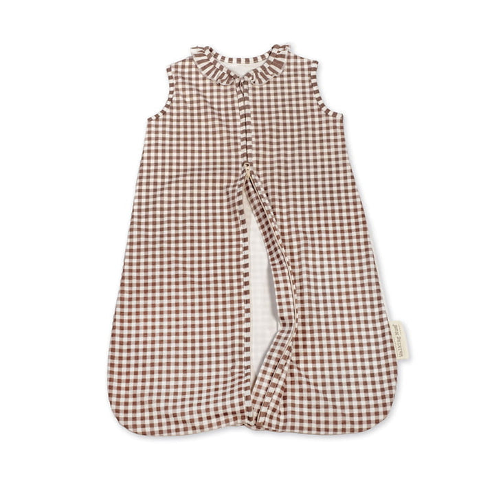 Walking Mum - Baby Sleeping Bag – Praliné Vichy & Strips Moka - Mabel & Fox