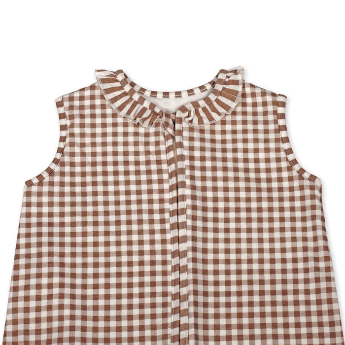 Walking Mum - Baby Sleeping Bag – Praliné Vichy & Strips Moka - Mabel & Fox