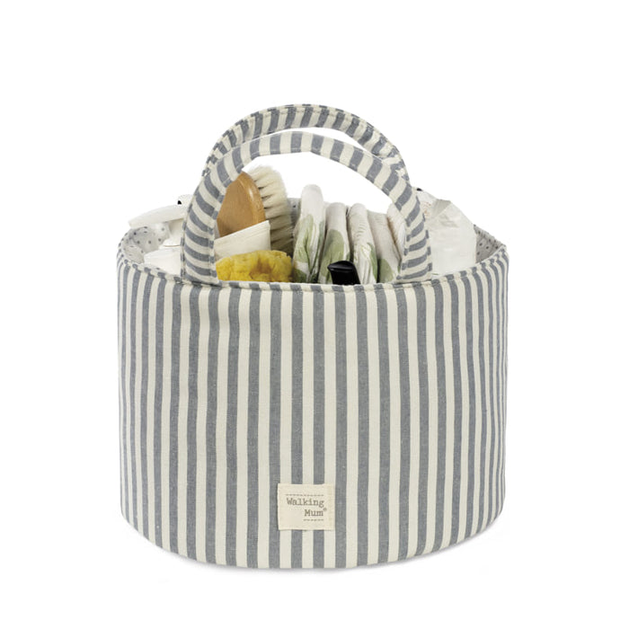 Walking Mum – Organiser Basket – Praliné Strips Matcha - Mabel & Fox