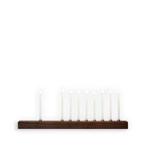 Marmol Radziner Walnut and Bronze Menorah