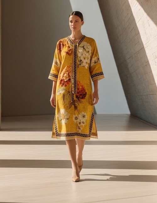 Wandera Yellow Linen Dress