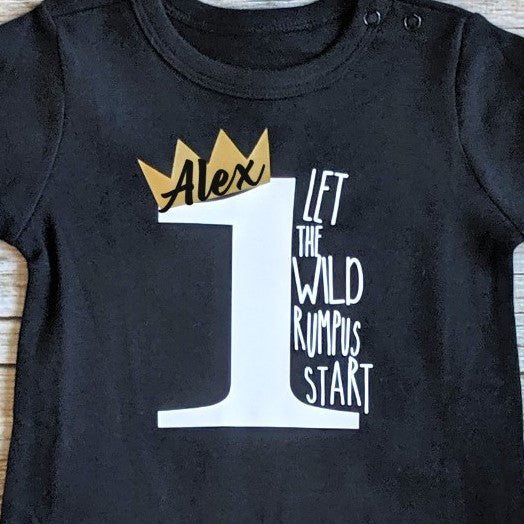 "Wild Rumpus" First Birthday Bodysuit/T-Shirt