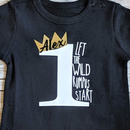 "Wild Rumpus" First Birthday Bodysuit/T-Shirt
