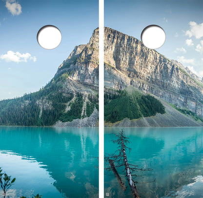 Wilderness Backdrop Cornhole Design