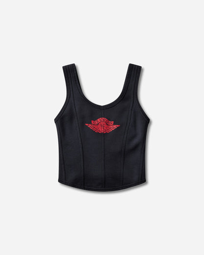 Nike Wmns W J Flt Flc Corset Wngs Black/University Red T-Shirts Top IM6788-010