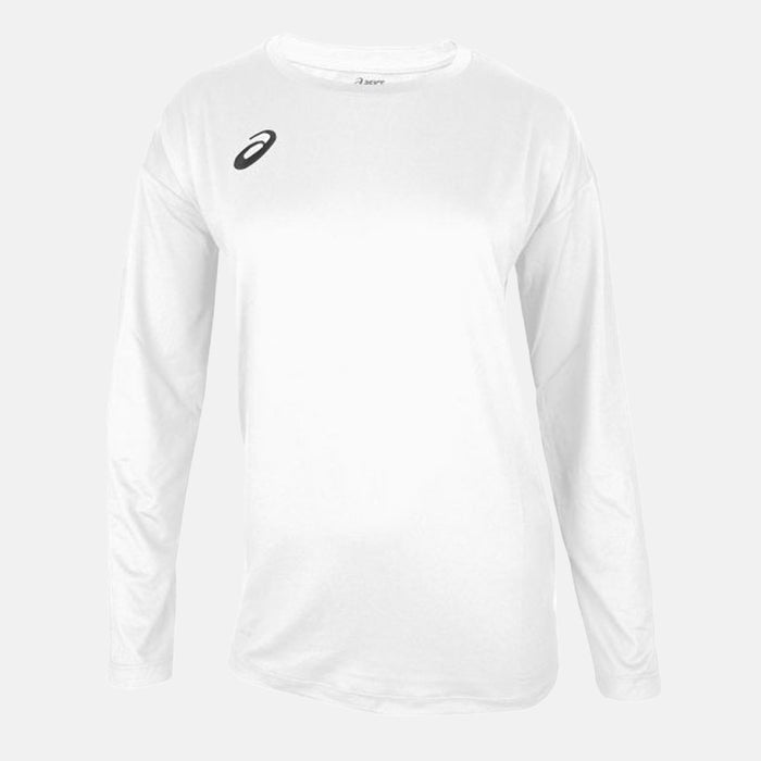 Front view of the Asics Women's Warm Up Long Sleeve Top.