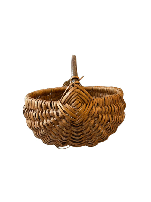 Woven Melon Basket with Handle.