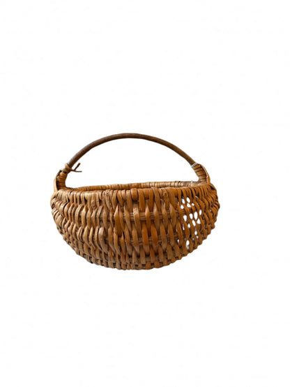 Woven Melon Basket with Handle.