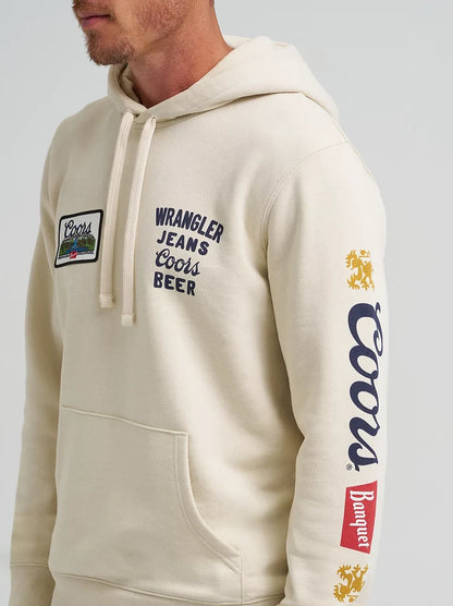 Wrangler x Coors Unisex Hoodie in Antique White