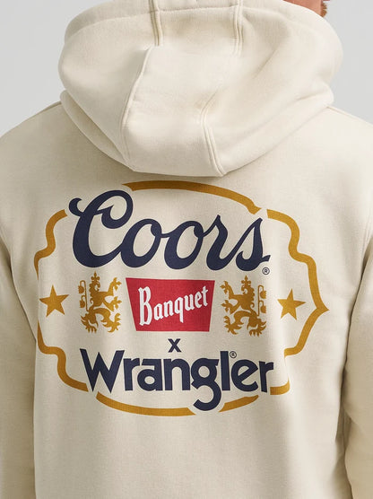Wrangler x Coors Unisex Hoodie in Antique White