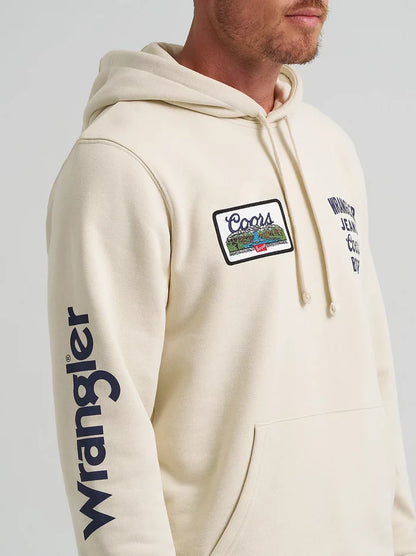 Wrangler x Coors Unisex Hoodie in Antique White
