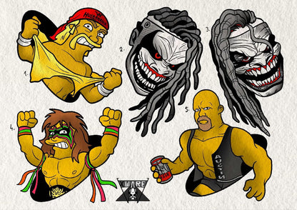 Wrestling inspired designs by Emily (2025)