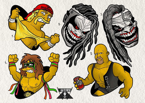 Wrestling inspired designs by Emily (2025)