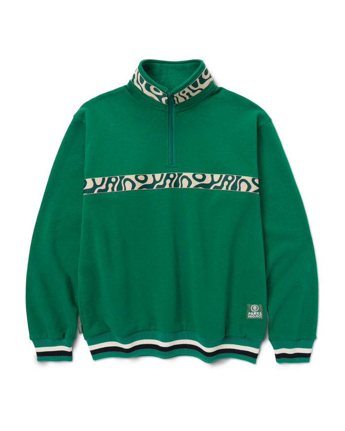 Shop Yellowstone Geysers Quarter Zip Fleece Inspired by Yellowstone NP | green