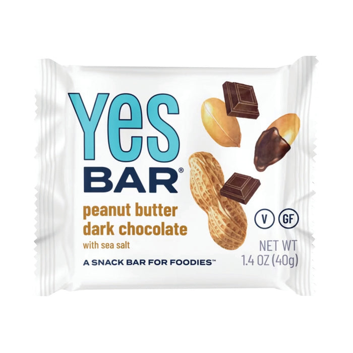 Yes Bar Peanut Butter Dark Chocolate Candy Bars - 6 Count